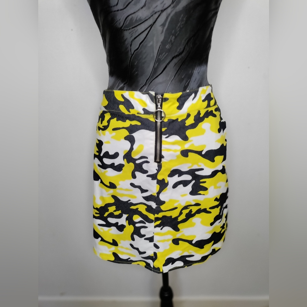 Rue21 Yellow Black Pencil Mini Skirt Night Out